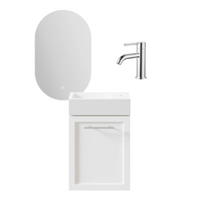 Dunes 400mm Matte White Vanity Package with Mixer & LED Mirror